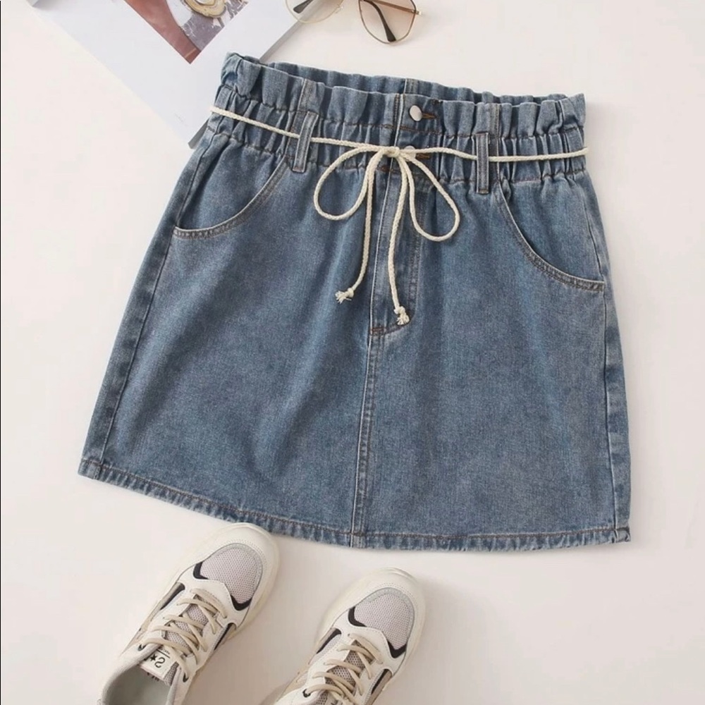 Shein Paperbag denim skirt 1XL